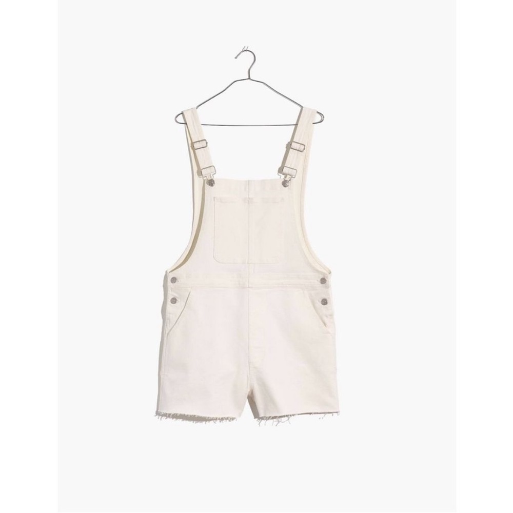 MADEWELL Adirondack Short Overalls in Tile White Size M
